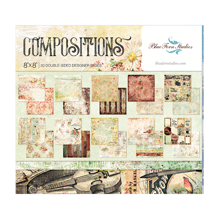 Blue Fern Studios - Compositions - 8x8 Paper Pack