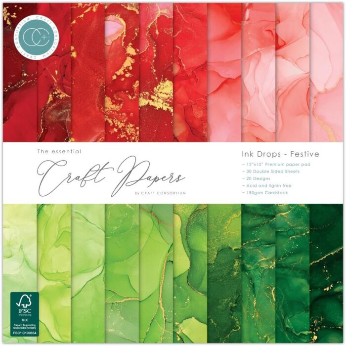 Craft Consortium 12X12 Essential Craft Papers Pad