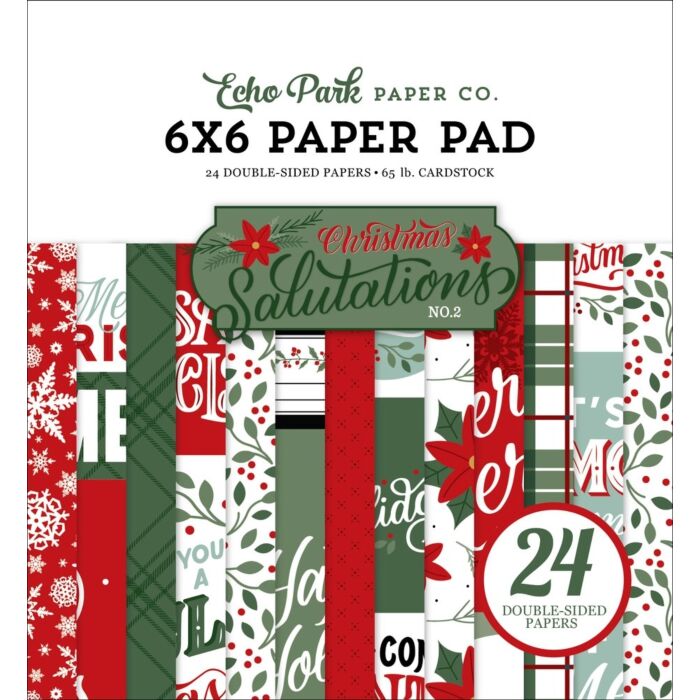 Echo Park CHRISTMAS SALUTATIONS NO. 2 6X6 PAPER PAD