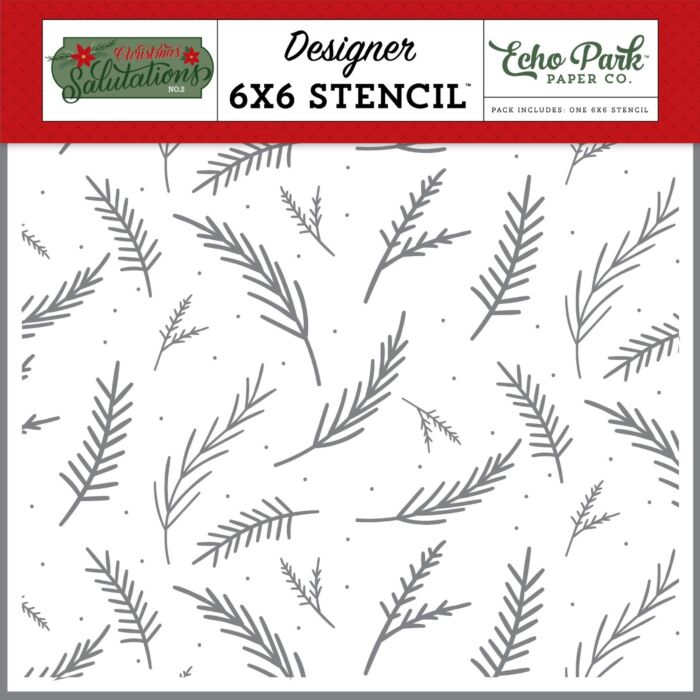 Echo Park Christmas Salutations: Balsam Branches Stencil