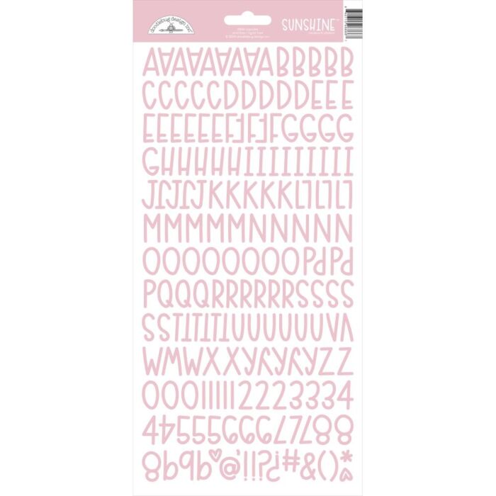Doodlebug Sunshine Cardstock Alpha Stickers 6"X13"-Cupcake