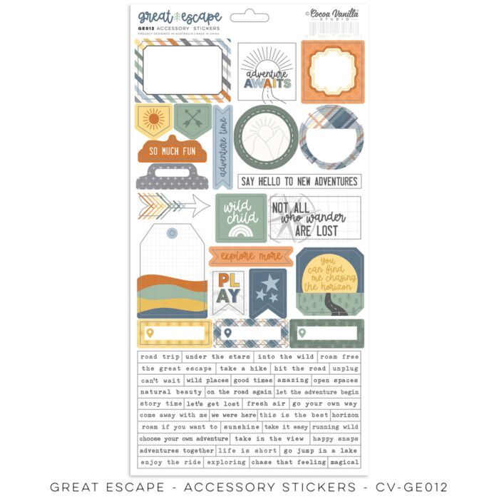Cocoa Vanilla Studio Accessory Stickers
