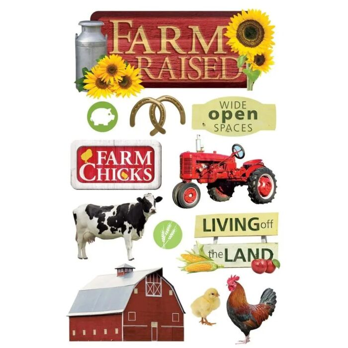 Paper House Farm Raised Dimensional Sticker