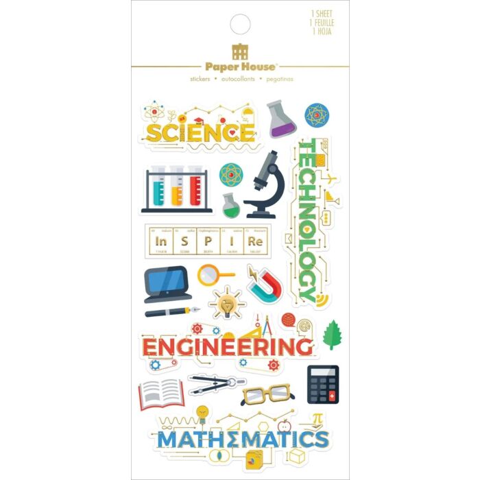 Paper House STEM Dimensional Scrapbooking Stickers