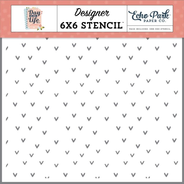 Echo Park Day In The Life No. 2: Tiny Hearts Stencil