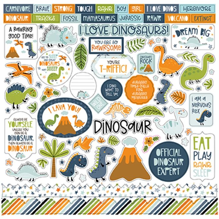 Echo Park Dino-Mite Element Sticker