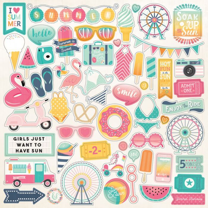 Echo Park SUMMER DREAMS ELEMENT STICKER