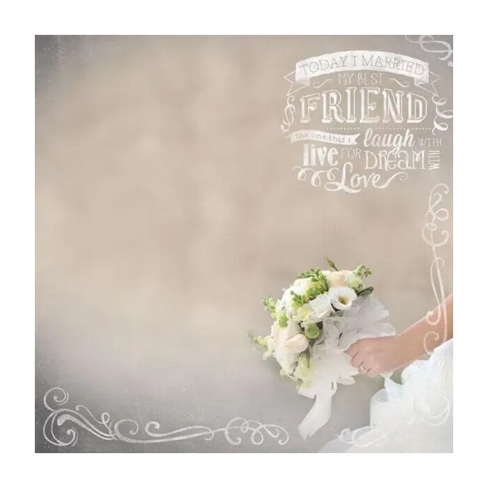 Paper House Bridal Bouquet 12x12 Single Sided Paper