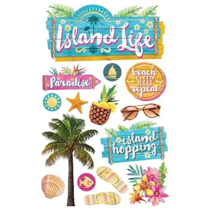 Paper House Island Life Dimensional Sticker