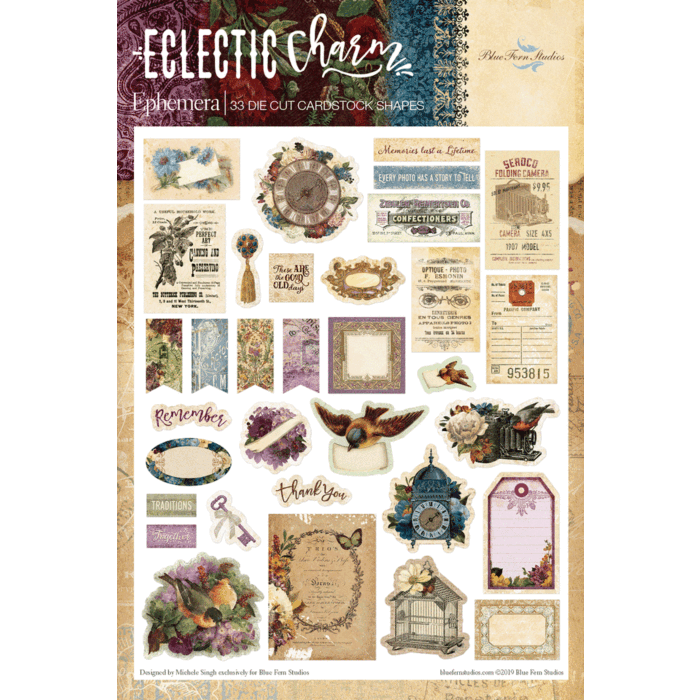 Blue Fern Studios - Ephemera 33/Pkg Eclectic Charm