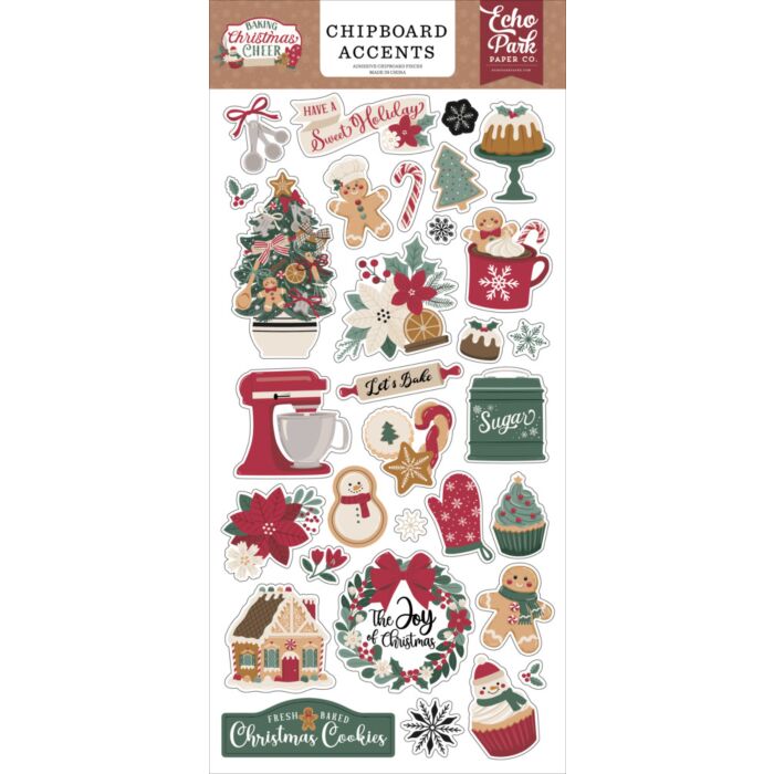 Echo Park Baking Christmas Cheer Chipboard Accents