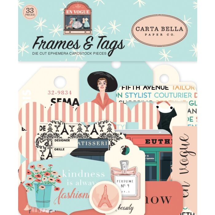 Carta Bella Paper - En Vogue Collection - Frames and Tags