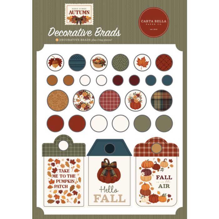 Echo Park Here Comes Autumn Decorative Brads