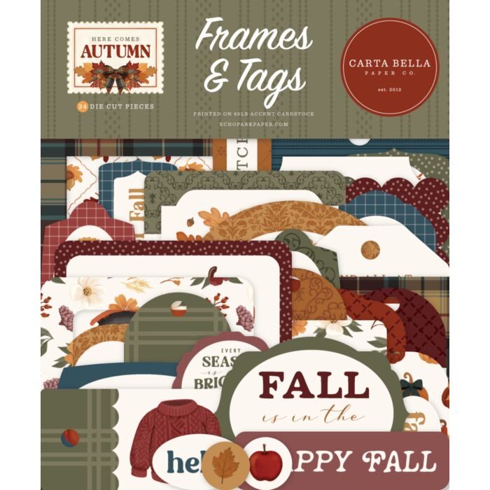 Echo Park Here Comes Autumn Frames & Tags