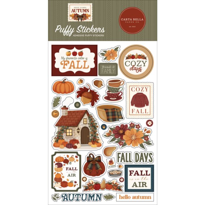 Echo Park Here Comes Autumn Puffy Stickers