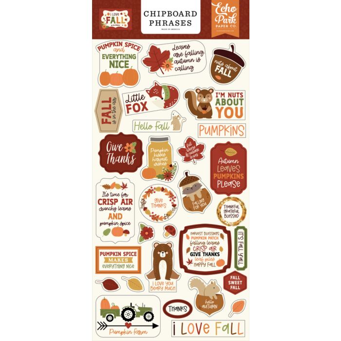 Echo Park Chipboard Phrases