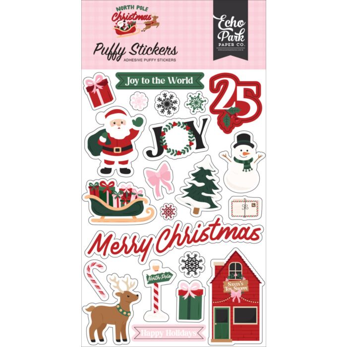 Echo Park North Pole Christmas Puffy Stickers