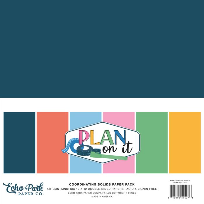 Echo Park 12X12 Solids Kit