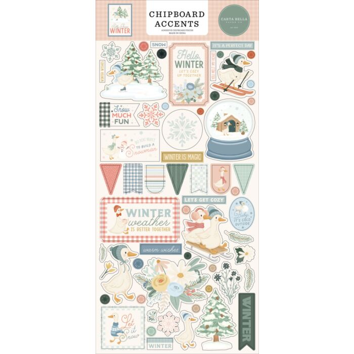 Echo Park Silly Goose Winter Chipboard Accents