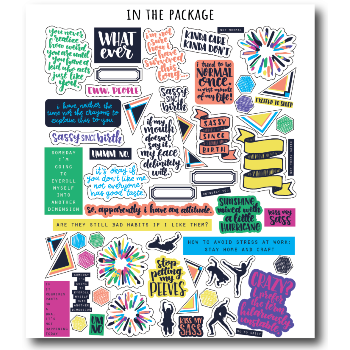 Wild Whisper - Sassy Since Birth Ephemera Pack