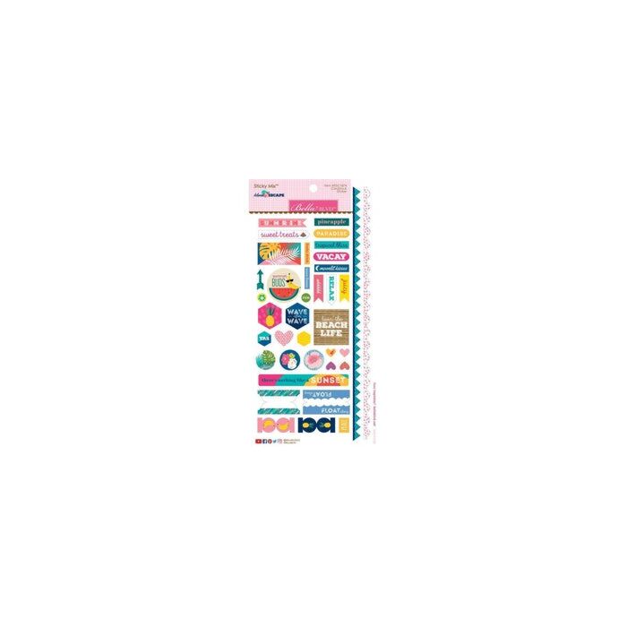 Bella BLVD - Sticky Mix Island Escape Cardstock Stickers