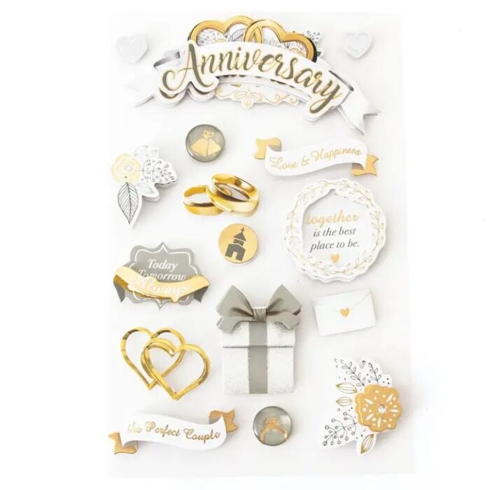 Paper House Our Anniversary Dimensional Sticker