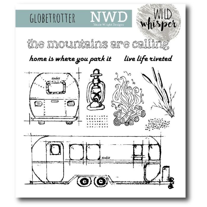Wild Whisper - NICOLE WRIGHT GLOBETROTTER - 6X6 STAMP SET