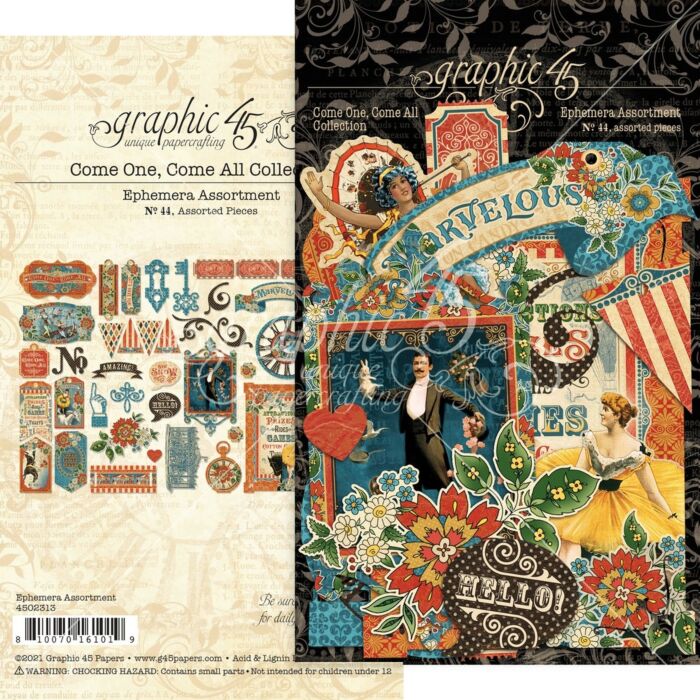 Graphic 45 Come One Come All Ephemera Assortment