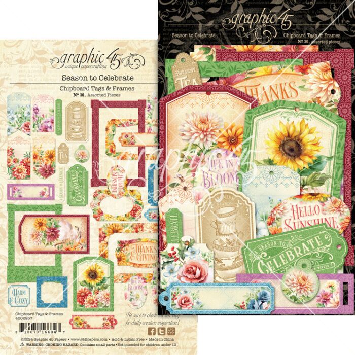 Graphic 45 Chipboard Tags & Frames