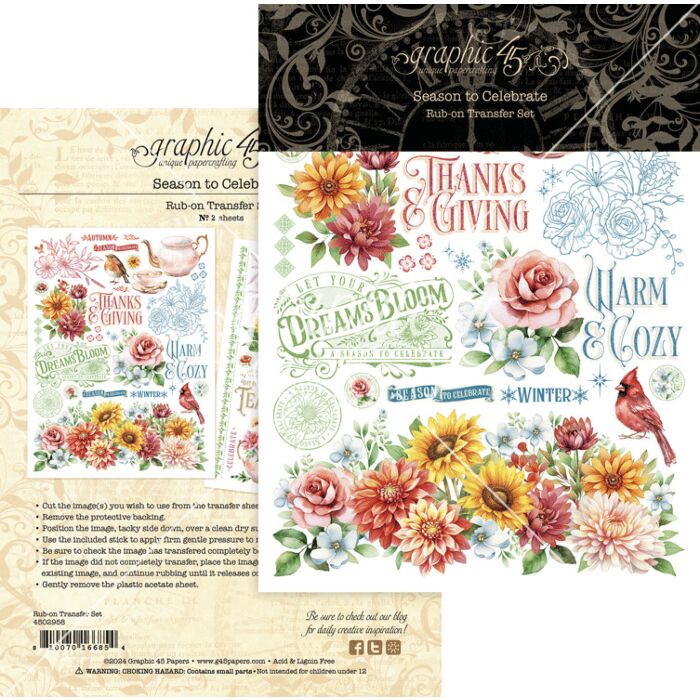 Graphic 45 Rub-on Transfers