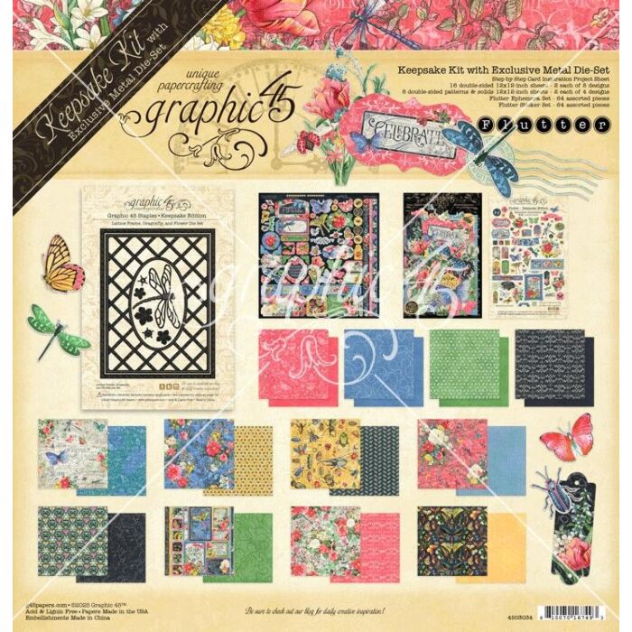 Graphic 45 Keepsake Edition Kit with Exclusive Die Set