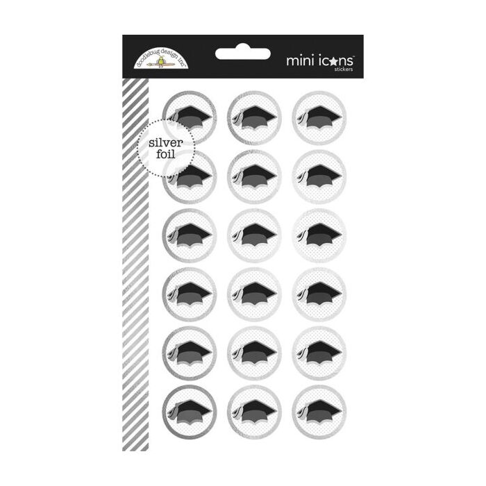 Doodlebug Designs - Mini Icons Stickers - Hats off! (2 sheets)