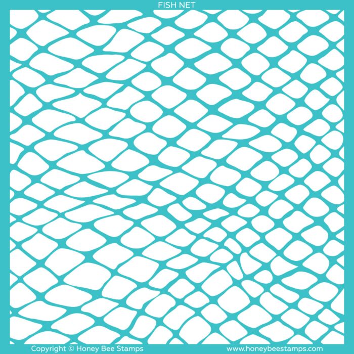 Honey Bee Stamps Background Stencil, Fish Net