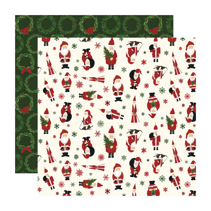 Echo Park - Here Comes Santa Claus - 12x12 Double sided - Jingle All The Way