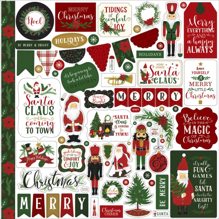 Echo Park - Here Comes Santa Claus Element Sticker