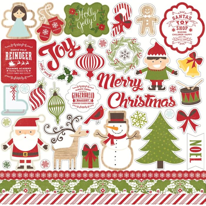 Echo Park I LOVE CHRISTMAS ELEMENT STICKER