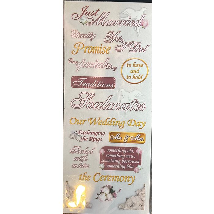 Forever in Time - Clear Stickers - Love & Marriage