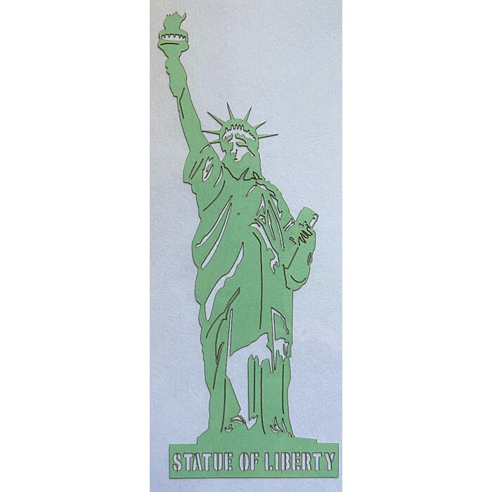 Scrapbook Customs - Statue of Liberty (Laser)-Green
