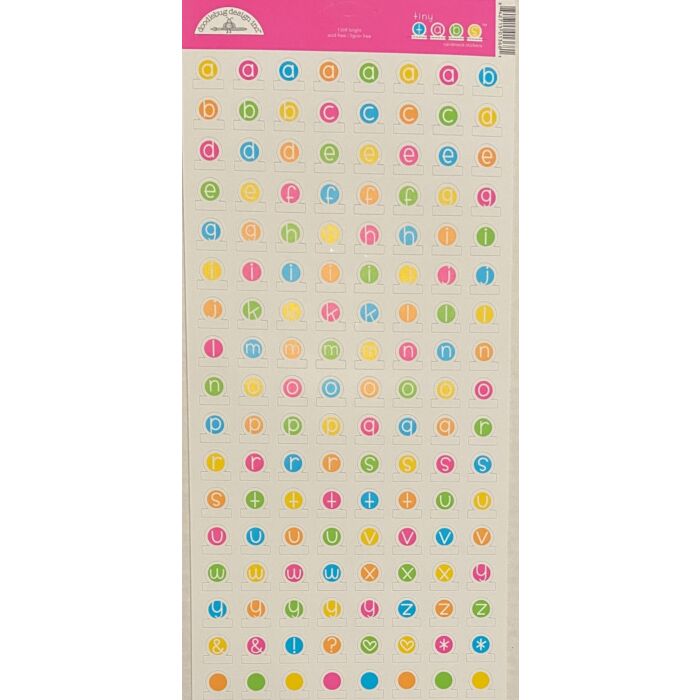 Doodlebug - Tiny Tabs - Cardstock Stickers - Bright