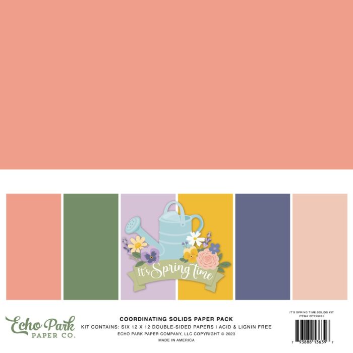 Echo Park It's Spring Time Solids Kit