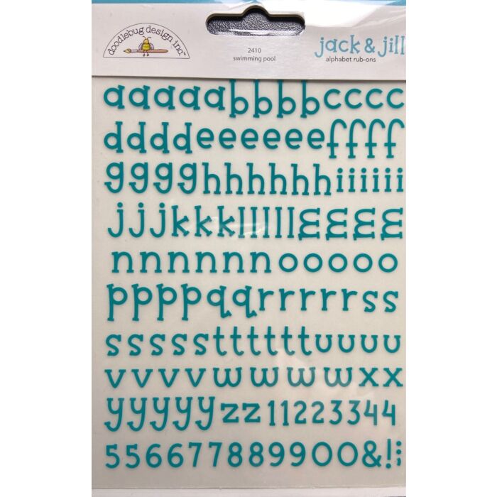 Doodlebug Jack and Jill Rub-Ons - Swimming Pool