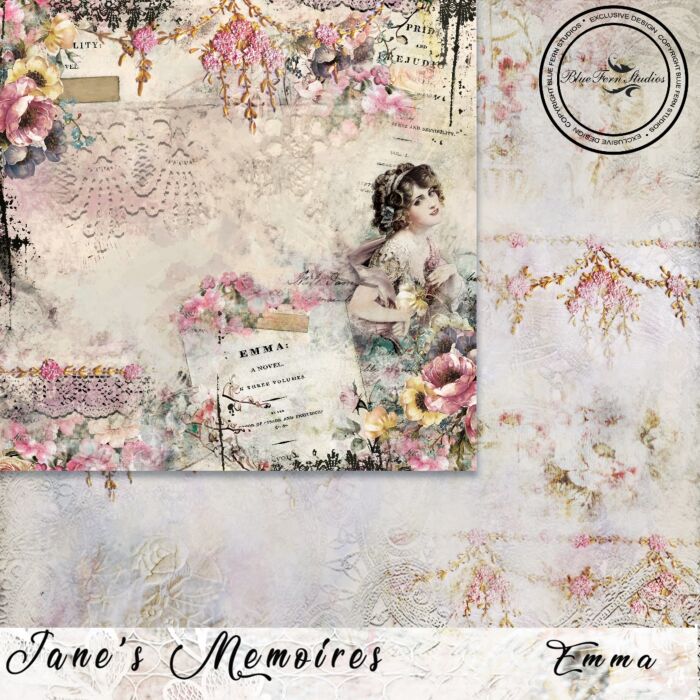 Blue Fern Studios - Jane's Memoirs - 12x12 Paper - Emma
