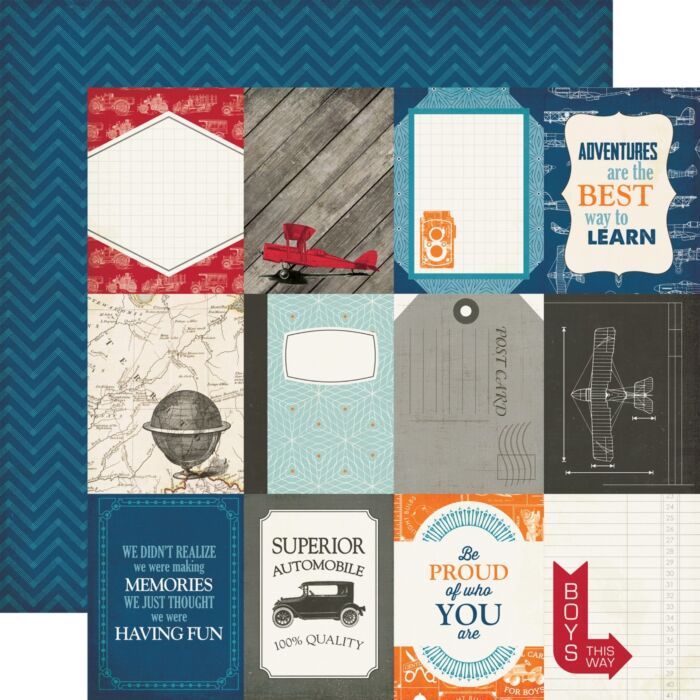 Echo Park Jack & Jill Boy: Adventure 12x12 Patterned Paper