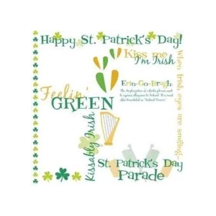 Karen Foser 12x12 Rub Ons St Patrick's Day