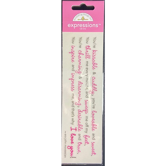 Doodlebug - Expressions Rub-Ons - Kissable