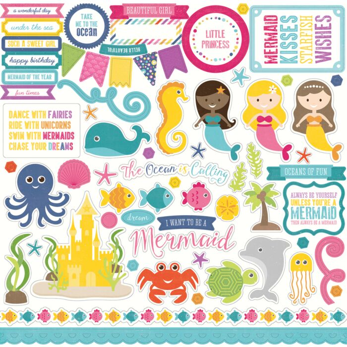 Echo Park - Let's Be Mermaids Element Sticker