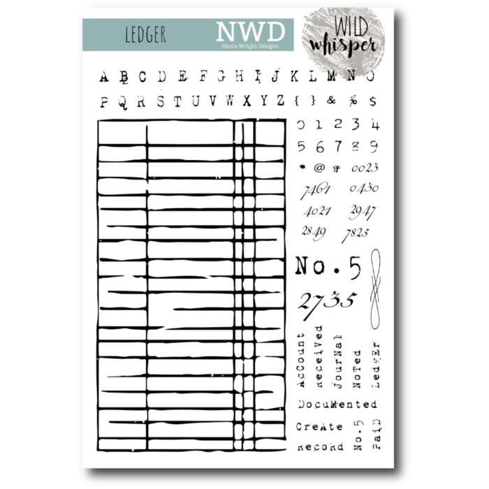 Wild Whisper - NICOLE WRIGHT LEDGER - 6X8 STAMP SET