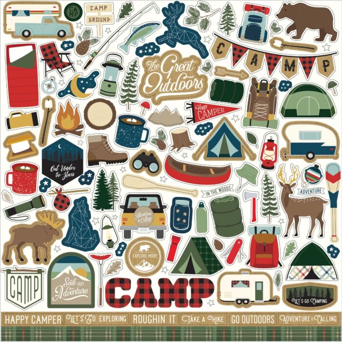Echo Park Let‚Äôs Go Camping Element Sticker