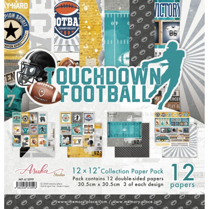 Memory Place Touchdown Football 12x12 Collection Pack