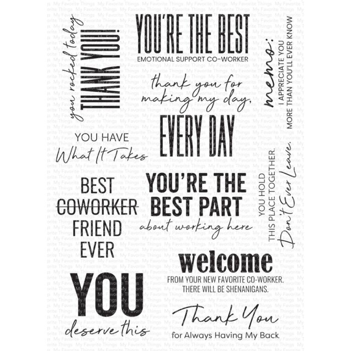 My Favorite Things Clear Stamp